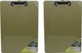 Merkloos / Sans marque Benson Klembord - 2x stuks - A4 - hout - clipboard met papierklem - 23 cm
