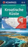 2903 KOMPASS Wanderkarten-Set 2903 Kroatische Küste mit Inseln (3 Karten) 1:95.000