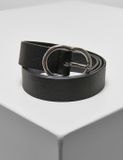 Urban Classics Small Ring Buckle Belt - S - Black/Silver