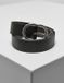 Urban Classics Small Ring Buckle Belt - S - Black/Silver