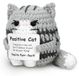 Chat en peluche tricoté Carte d'inspiration incluse Cadeau anti-stress pour femmes