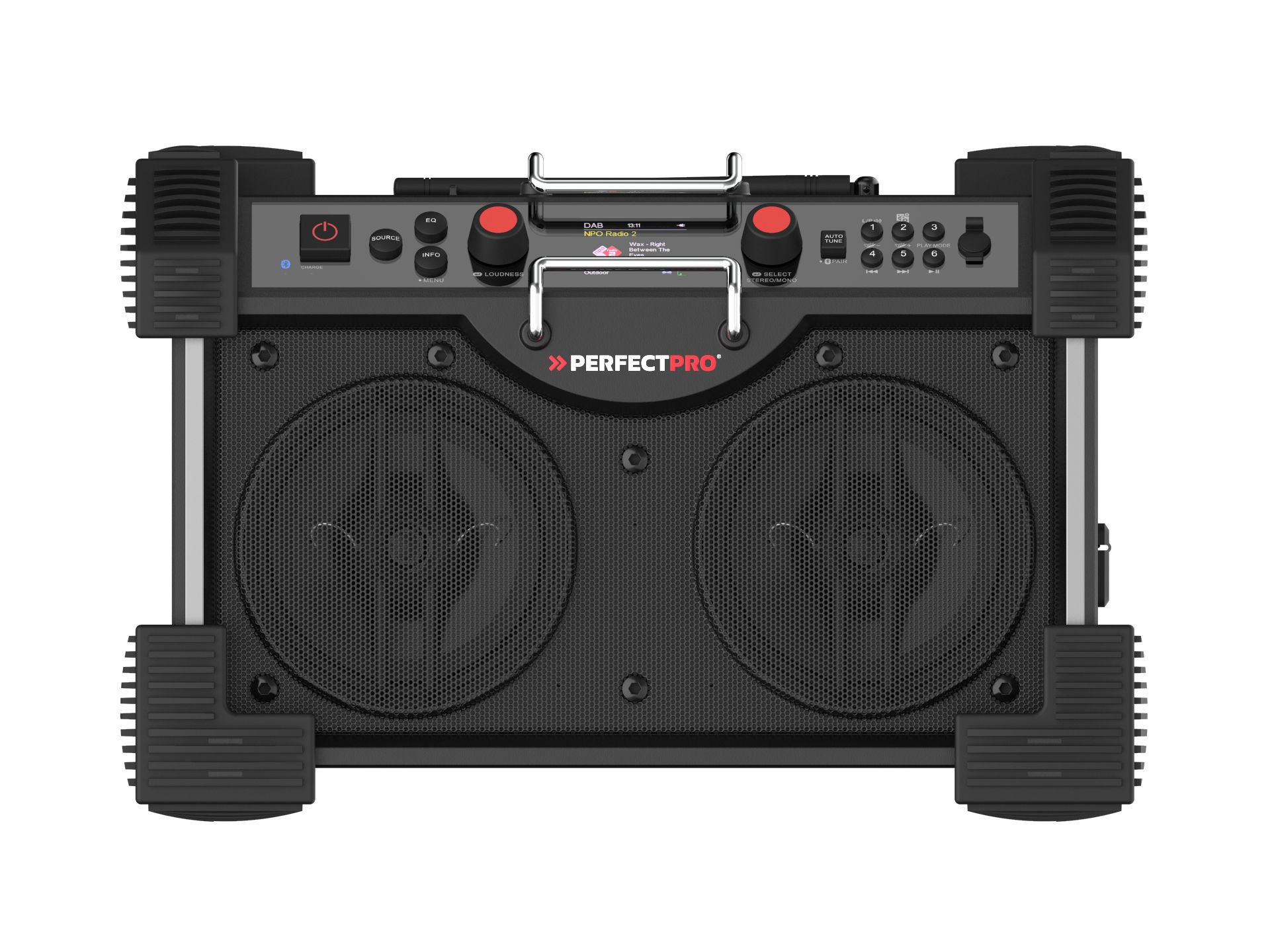 PerfectPro Rockhart Bouwradio - RH4-18V - DAB+ / FM / Bluetooth / USB (oplader)