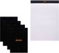Rhodia Notitieblok - Schrijfblok - N18 - Gelijnd - A4 - 80g - zwart - 80 vel - 5 stuks