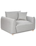 Beliani JUBEK - Fauteuil - Lichtgrijs - Polyester