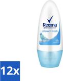 Rexona Shower Fresh Deodorant roll-on Voordeelverpakking 12 stuks