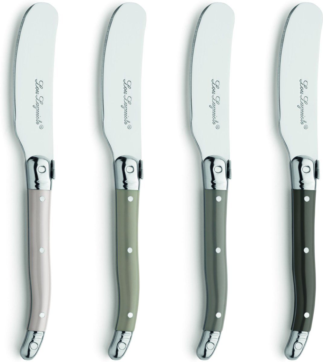 Lou Laguiole 4-delige botermesjes set - mixed