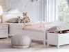 Lit LUCIA 90x200 cm blanc/rose