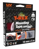 T-REX Montagetape – Extra sterke dubbelzijdige tape voor montage binnen en buiten – Permanente bevestiging zonder boren of schroeven – Draagvermogen tot 375 kg – 19 mm x 5 m
