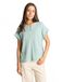 Tom Tailor - Crinkle T-shirt - Maat XXL - blue haze