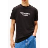 Tommy Hilfiger Tommy Jeans Heren TJM REG Bills Font SS TEE EXT DM0DM22322 S/S T-shirt, zwart (zwart), M