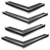 KRATKI Luft ventilatierooster voor haarden rechter hoekrooster met afgedekte luchtinlaat 45 graden gepoedercoat staal 40x80x9cm Zand