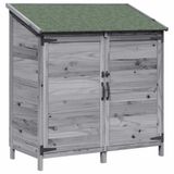 vidaXL Tuinhuis, grijs, 106,5 x 56 x 113,5 cm, massief hout van vuren