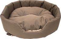 JACK AND VANILLA, Comfortabele dierenmand, vulling van traagschuim, elegant design, antislip, gemakkelijk te reinigen, maat M, kleur: bruin chic