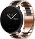 Strap-it Stalen schakel bandje - rosé goud/zwart