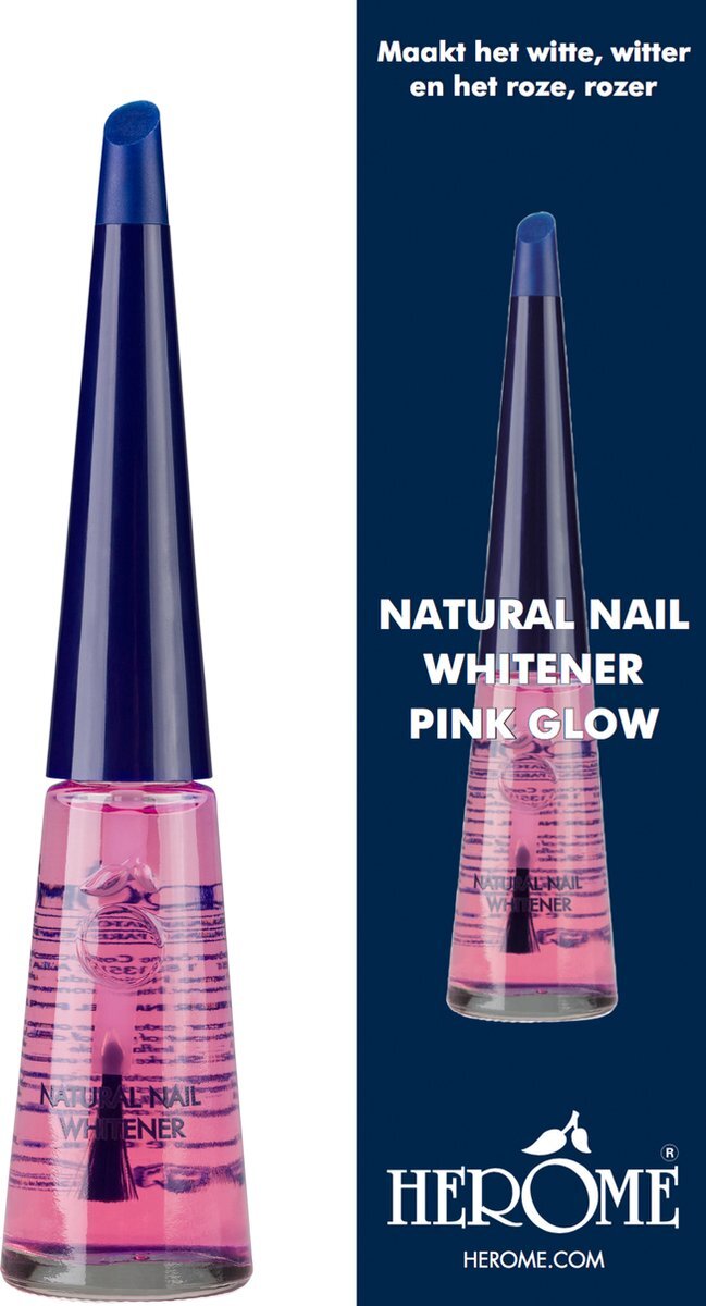 Herome Combi-Pack Natural Nail Whitener Pink Glow + Natural Nail Whitener Blue Glow - 2*10ml.