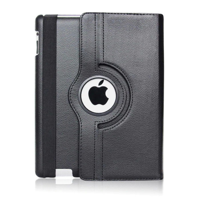 Stuff Certified Leren Vouwbare Cover voor iPad Mini 2 - Multifunctioneel Hoesje Case Zwart