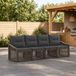 Maison Exclusive Ensemble de jardin 4 places, ensemble de salon en polyrotin gris