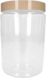 PLASTICFORTE Voorraadpot/bewaarpot - 800 ml - kunststof - beige