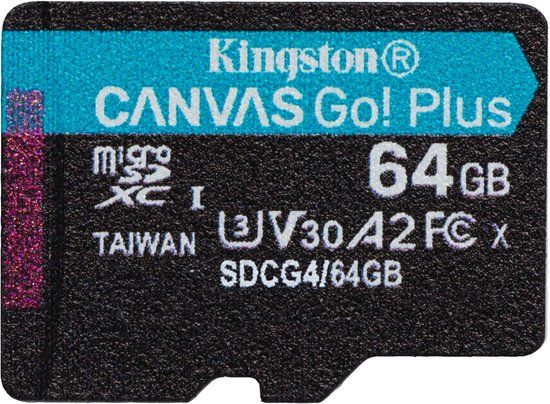 Kingston Technology 64GB microSDXC Canvas Go! Plus Gen4 200R A2 U3