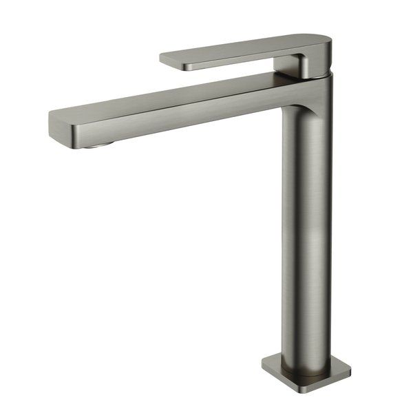 Hotbath Gal Verhoogde wastafelmengkraan zonder waste Geborsteld Nikkel PVD GL003HGNP