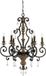 Steady Lighting Moderne Kroonluchter Metaal Blauw E14 6 Lichtpunten 71.1cm