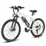 SAMEBIKE SY26-II: Klassieke elektrische mountainbike, e-bike, opvouwbare elektrische fiets, trekking e-bike met SHIMANO 21 versnellingen (wit)