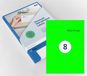 Rillprint Etiket rillprint 105x74mm fluor groen 800st