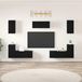 Maison Exclusive Ensemble de meubles TV exclusif - 7 pièces, dimensions 80 x 30 x 30 cm, finition noire imitation chêne