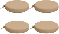vidaXL - 4-Piece - Zitkussens - SOEST - 4 - st - 100% - Polyester - Zand - Ø - 40 - x - 7 - cm