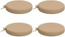 vidaXL - 4-Piece - Zitkussens - SOEST - 4 - st - 100% - Polyester - Zand - Ø - 40 - x - 7 - cm