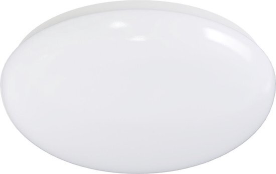 BES LED LED Plafondlamp - Aigi Dyno - Opbouw Rond 18W - Natuurlijk Wit 4000K - Dimbaar - Mat Wit - Aluminium