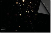 Dietrix Inductie Beschermer - 78x52 cm - Zwart met Gouden Sterretjes - DELUXE