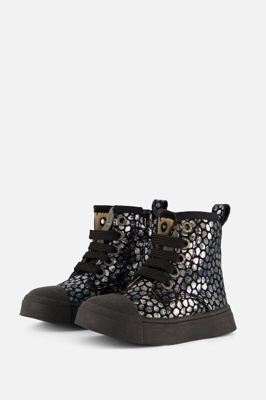 Shoesme Biker boots Old Silver Leer Meisjes Maat 27