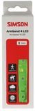 Simson reflectie armband lumi 4 leds - knipper en standlicht