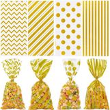 Bol 100 pièces sacs cellophane - motif à pois et plastique transparent - mariages et cadeaux d'invités - 275 x 175