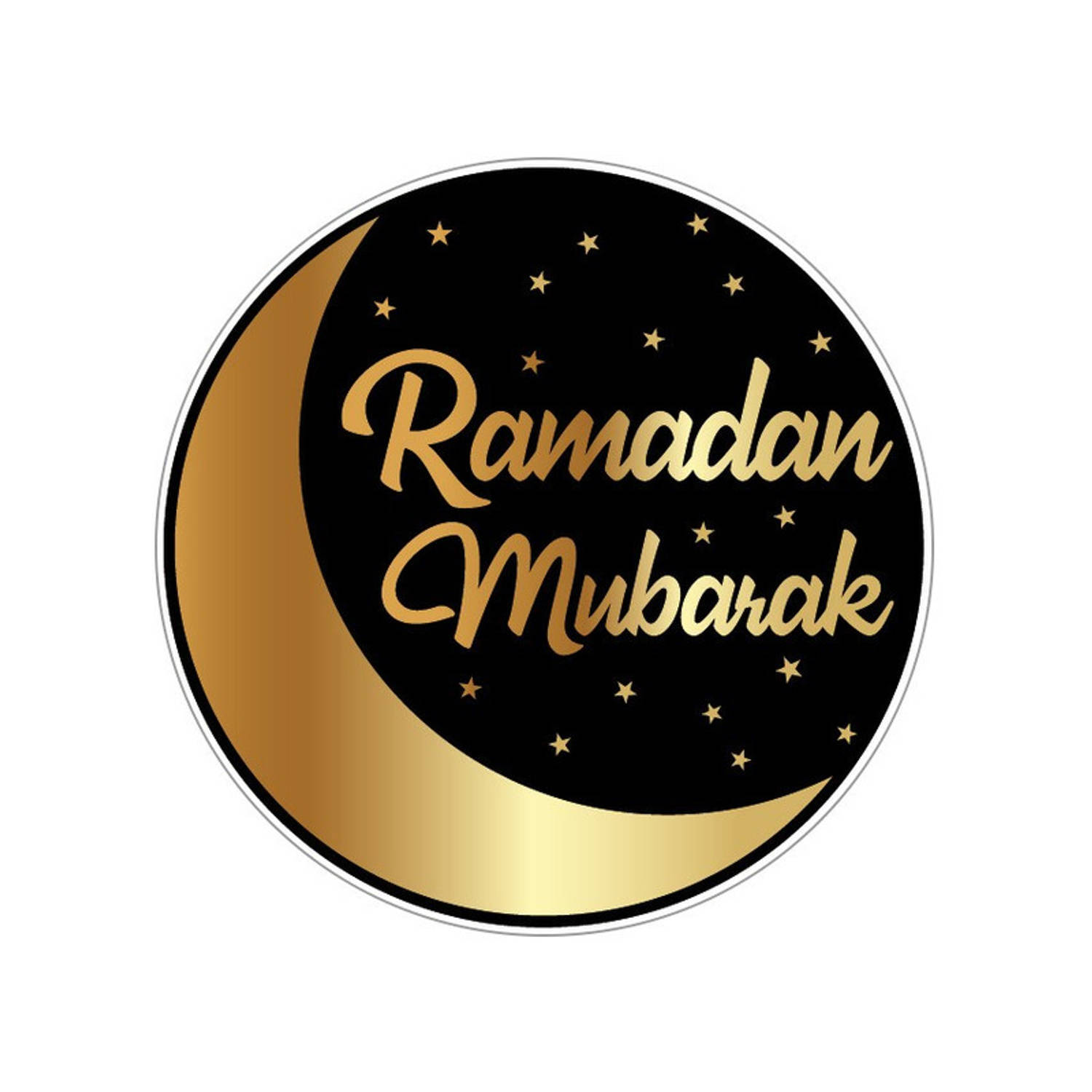 Bellatio Decorations 75x Ramadan Mubarak glazen onderzetters - karton - viltjes voor Ramadan - Suikerfeest versiering