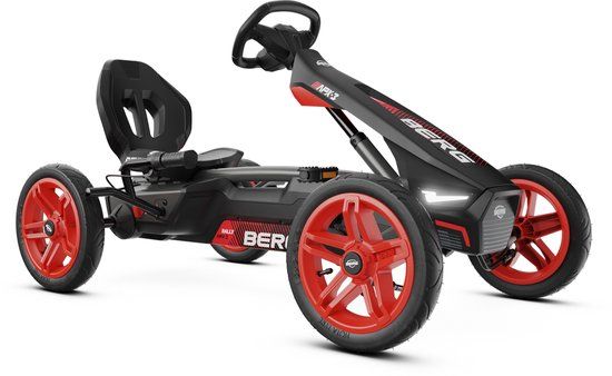 BERG Rally APX Red 3 Gears Skelter - 4+ Years - Adjustable Seat - Three Gears - LED Lighting - Soundbox Race - Red