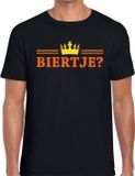 Bellatio Decorations Shoppartners Bv Zwart Biertje en kroon shirt heren - Koningsdag kleding XXL