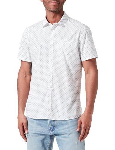 Teddy Smith Cut MC Middle White Men's Shirt, Middle White, M