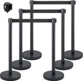 VEVOR Barrières voor Menigtecontrole 90 cm Wachtrijlijn Touw 6-Delige Set