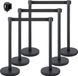 VEVOR Barrières voor Menigtecontrole 90 cm Wachtrijlijn Touw 6-Delige Set