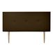 Duérmete Online Hoofdbord Premium, gevoerd, model Milaan, met voeten, bekleding van kunstleer, hoogwaardig, hout, chocolade, 170 x 60 cm (bed 160)