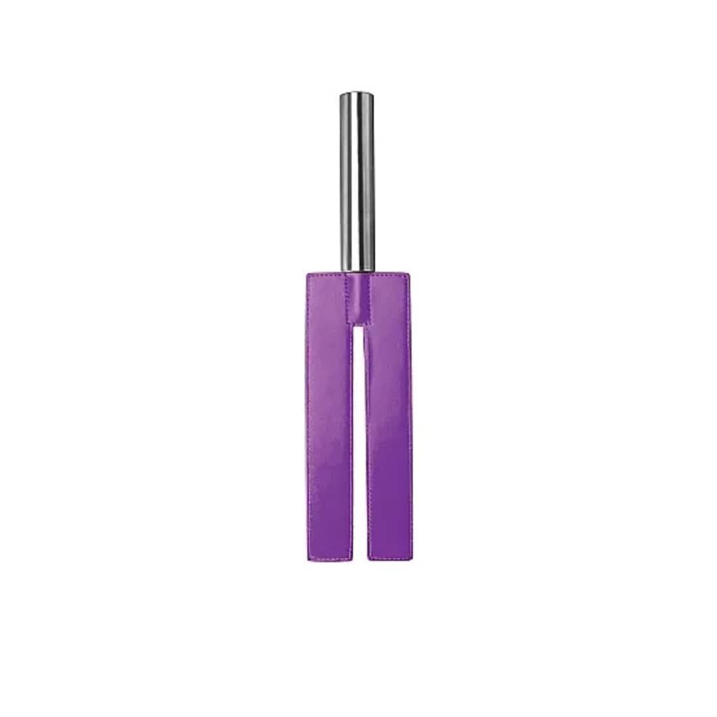 Shots - Ouch! Whips and Paddles Leather Slit Paddle - Purple - 8714273065032