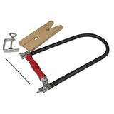 Rayher Bladzaag starterset van stalen buizen, incl. figuurzaagplanken met klemhouder en metalen klem, ideaal voor spaanplaat en multiplex, een must in elke gereedschapskoffer