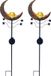Luxform Lampe de jardin Mandala Orange - 2 pièces - LED - Énergie solaire