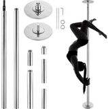 Tige de danse - Tige de danse - Hauteur réglable 222,6-282,4 cm - Rotatif - Amovible - Portable - Professionnel - Argent