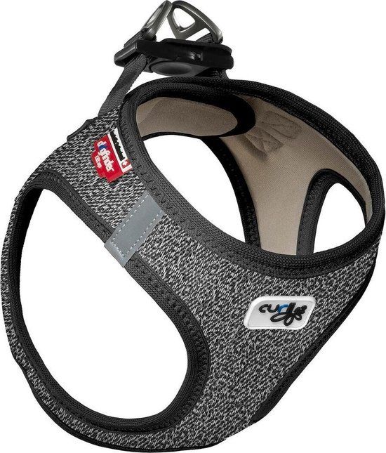 Curli Hondentuigje Merino - Zwart - 24-28 cm - Merinowol - Anti-trek