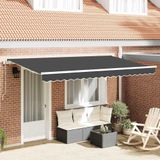 Maison Exclusive - Pare-soleil électrique, 4 x 2 mètres, anthracite, 100% polyester