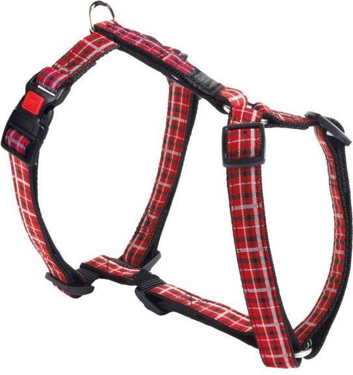 FLAMINGO Harness tartan xl 90-120 cm 25 mm - Rood