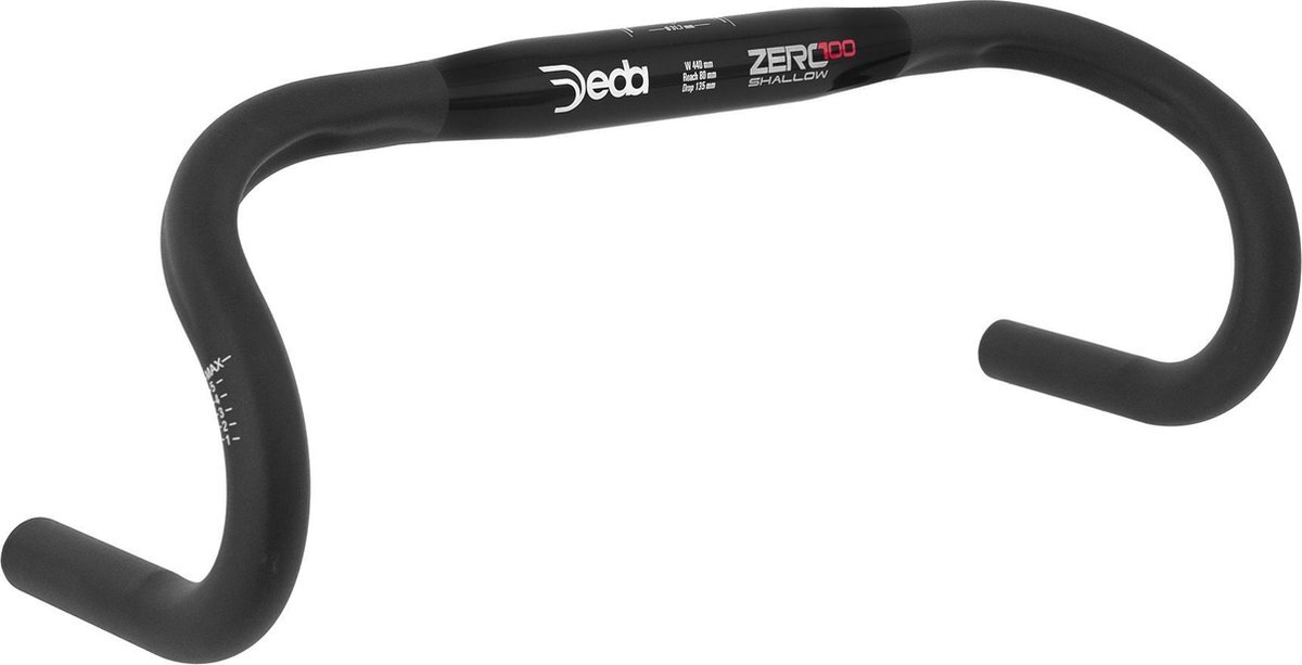 Deda Elementi Stuur Zero100 Shallow 46cm Zwart